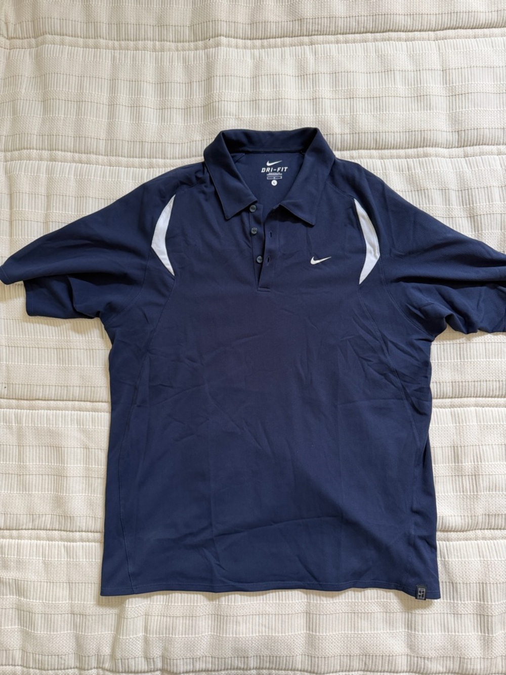 Nike Men’s Navy Polo with White Accents